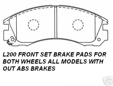 FOR MITSUBISHI L200 ANIMAL WARRIOR LIFE BRAKE PADS 1996>