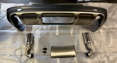 Q7 2007-15 REAR VALANCE SPOILER TWIN EXHAUST PIPE STEEL UNDERRIDE GUARD GENUINE