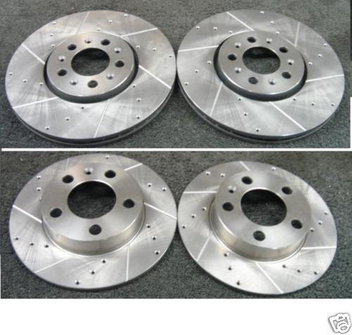 VWGOLF MK4 GTI TURBO FRONT REAR DRILLED GROOVED BRAKE DISCS 288mm and 232mm 