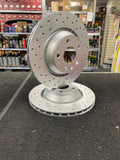 FOR AUDI TTRS QUATTRO 2.5 TTRS REAR CROSS DRILLED BRAKE DISC  8J0 615 601 A