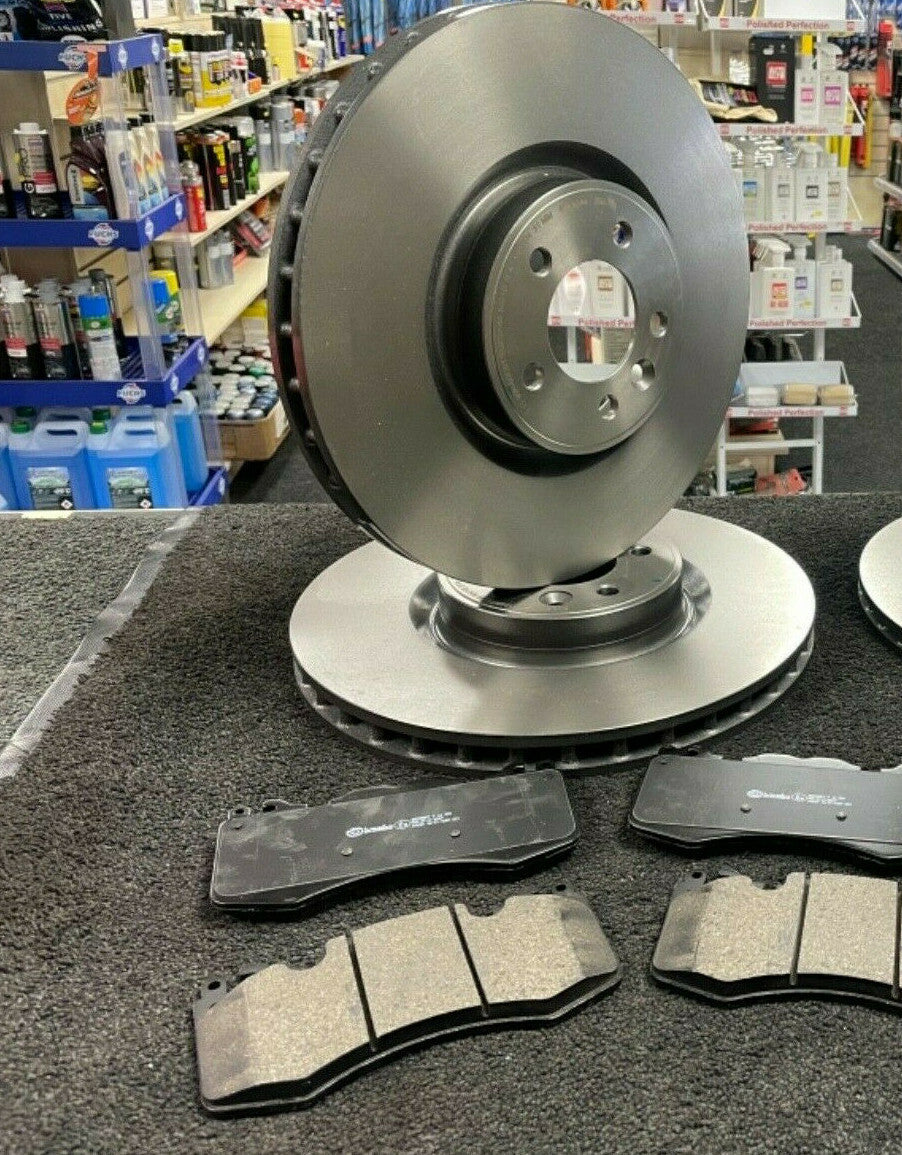 FIT FOR  RANGE ROVER SPORT SVR FRONT RAKE PADS AND DISCS BREMBO 