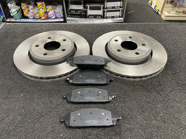 FOR JEEP COMMANDER GRAND CHEROKEE FRONT BRAKE DISCS  BRAKE PADS 328MM