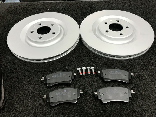 FOR AUDI  A7 Q7 S7 4MB 2 REAR VENTED BRAKE DISC BRAKE PADS LEFT RIGHT PAIR 350MM