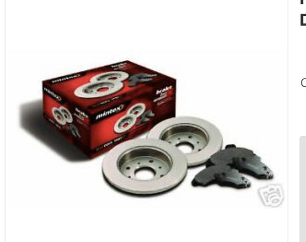 RENAULT 19 BRAKE DISCS PADS MINTEX  SOLID - BENDIX CALIPERS 