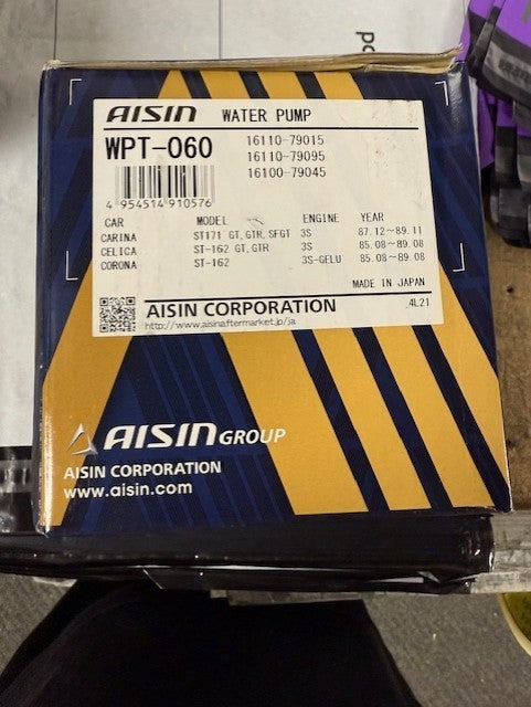 TOYOTA MR2 MK2 SW20 CELICA ST182 ST185 CARINA E 3SGE WATER PUMP  GENUINE AISIN
