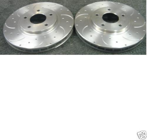 FOR BMW 330i 330Ci 330D E46  FRONT BRAKE DISCS PAIR CROSS DRILLED GROOVED