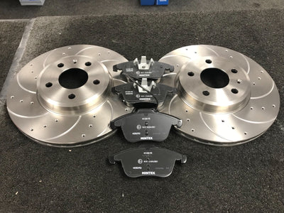 AUDI A5 SPORT BACK TDI BRAKE DISC DRILLED GROOVED BRAKE PADS FRONT 320MM 