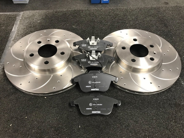 AUDI A5 SPORT BACK TDI BRAKE DISC DRILLED GROOVED BRAKE PADS FRONT 320MM 