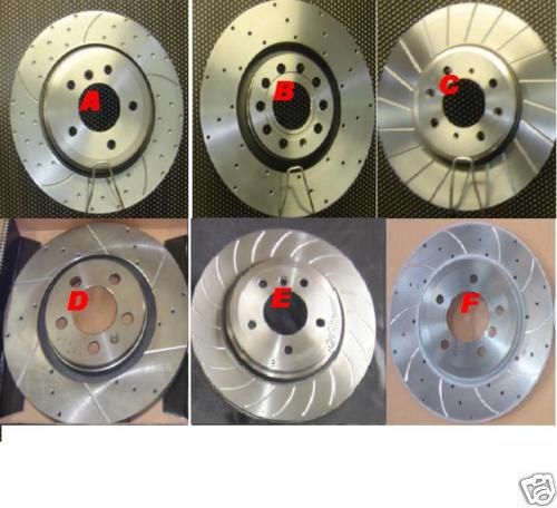 FOR IMPREZA WRX TURBO 01> GROOVED BRAKE DISCS & MINTEX PADS