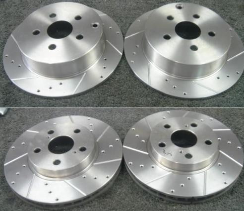 FOR CELICA 1.8VVTI 190BHP 1999-06 CROSS DRILLED GROOVED BRAKE DISC FRONT REAR