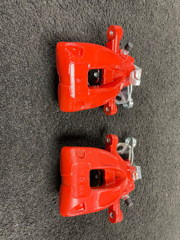 FOR PEUGEOT 207 REAR LEFT RIGHT BRAKE CALIPERS RED