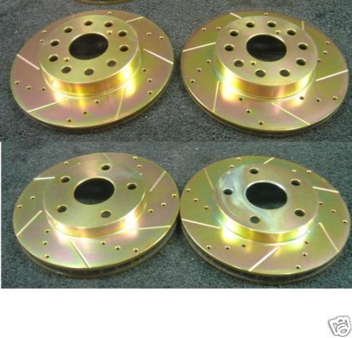 FOR TOYOTA MR2 MK2 SW20 DRILLED GROOVED BRAKE DISC FRONT REAR 