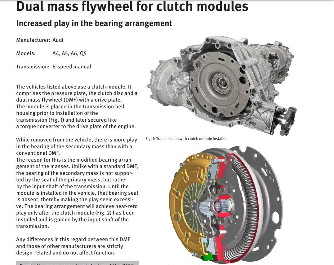 AUDI A5 F5A A4 ALLROAD B9 Avant A6 C7 2.0TDI ULTRA 190 DUAL MASS FLYWHEEL LUK