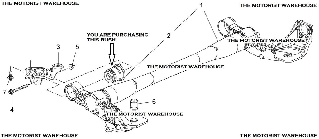 VAUXHALL ASTRA H 04ON MERIVA ZAFIRA INSIGNIA REAR AXLE BEAM MOUNTING BUSH NEW