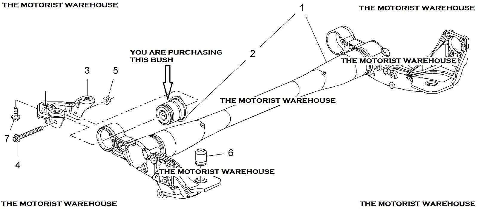 VAUXHALL ASTRA H 04ON MERIVA ZAFIRA INSIGNIA REAR AXLE BEAM MOUNTING BUSH NEW