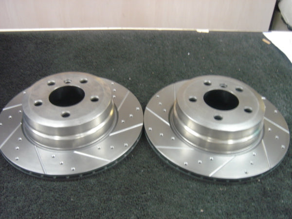BMW X5 3.0D xDRIVE 2006 ON  DRILLED GROOVED BRAKE DISCS  REAR BRAKE DISC