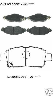 FOR TOYOTA YARIS 1.0 1.3 1.4TD FRONT BRAKE PADS 13" WHEELS 