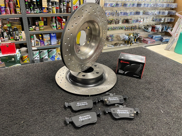 FOR  CIVIC I-VTEC TYPE R GT MK9 FK27 PERFORMANCE REAR  BRAKE DISCS  BREMBO PADS