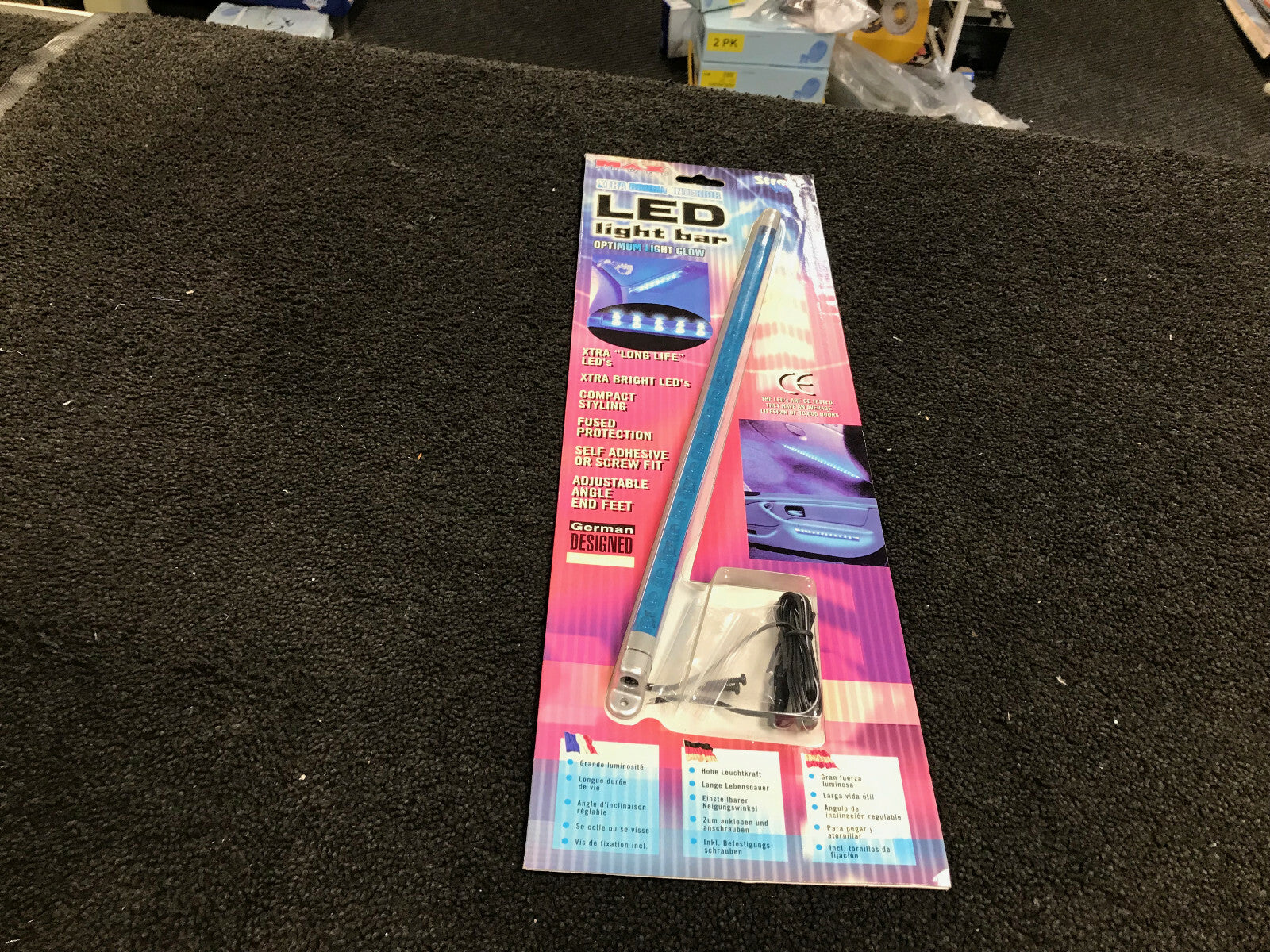 MAX POWER  NEON BLUE 12V EXTRA BRIGHT LED INTERIOR STYLING LIGHT BAR TUBE