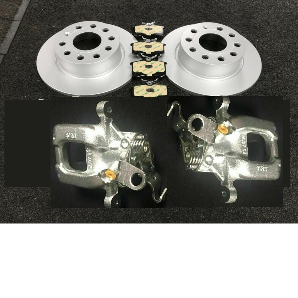 REAR BRAKE DISC BRAKE PADS 2 CALIPER GOLF MK6  UPGRADE 255 TO 272MM