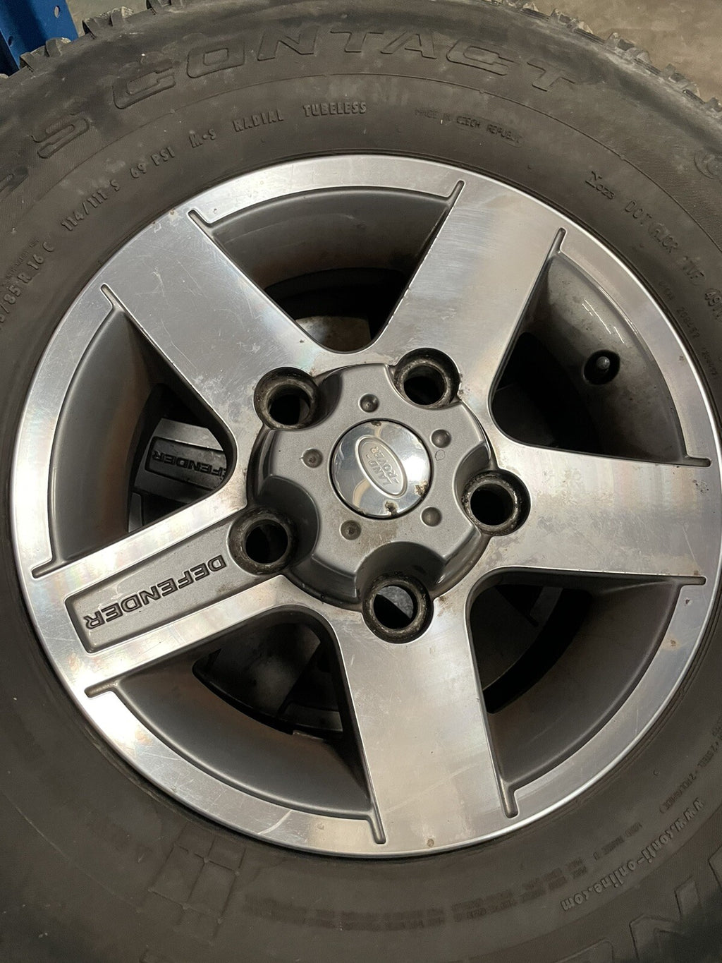 1 X FOR LAND ROVER DEFENDER SVX ALLOY WHEEL CROSS CONTI 235/85/16 C 8/9mm TREAD