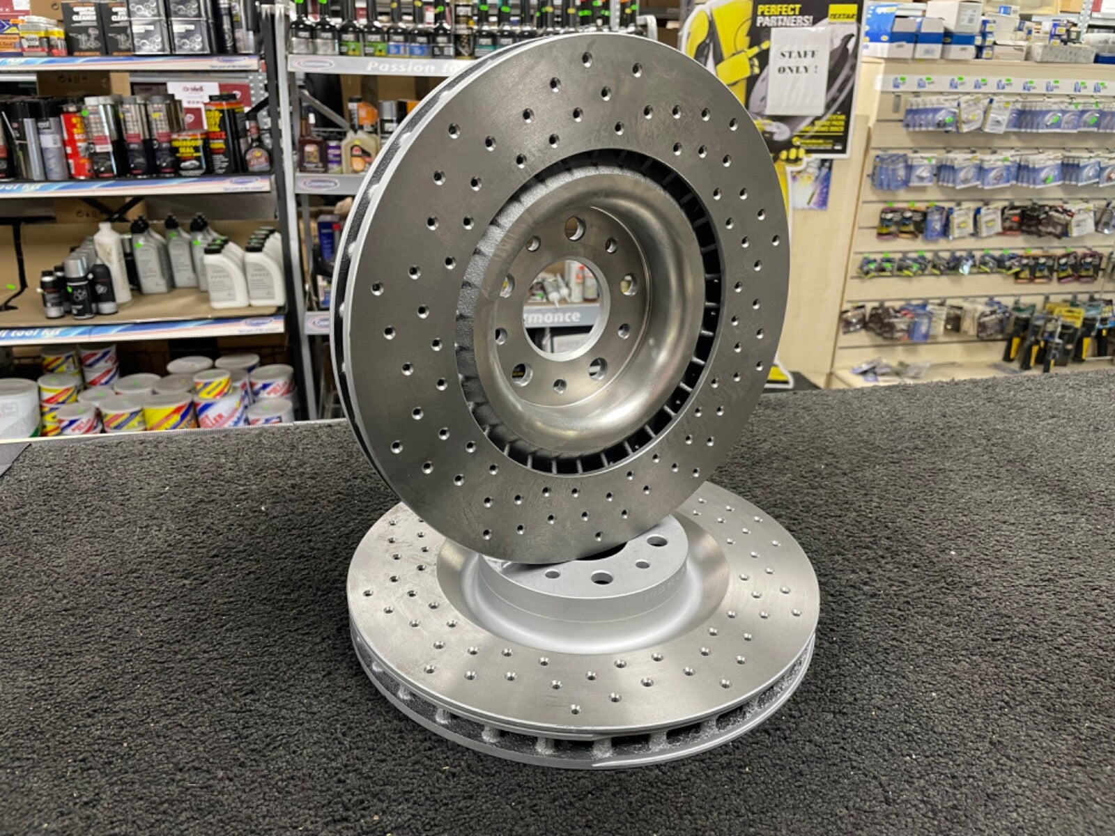 ABARTH FIAT 500 ABRATH COMPETIZIONE 2 FRONT CROSS DRILLED BRAKE DISC 305mm 5STUD