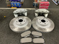 2 PERFORMANCE DRILLED GROOVED BRAKE DISC PADS BRAKE CALIPERS FOR  IMPREZA WRX