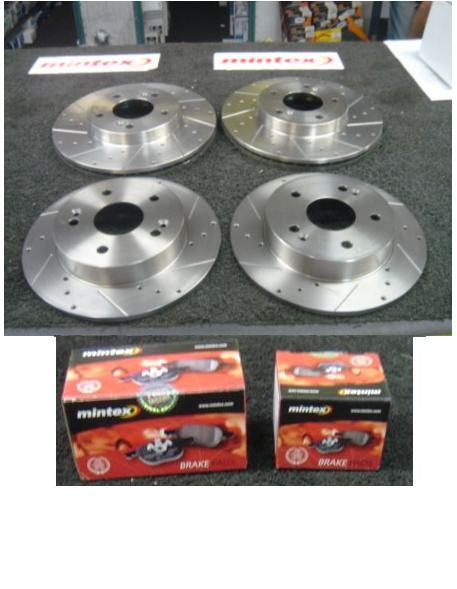 FOR VAUXHALL ASTRA MK4 2.2 SRI DRILLED GROOVED BRAKE DISC &PADS