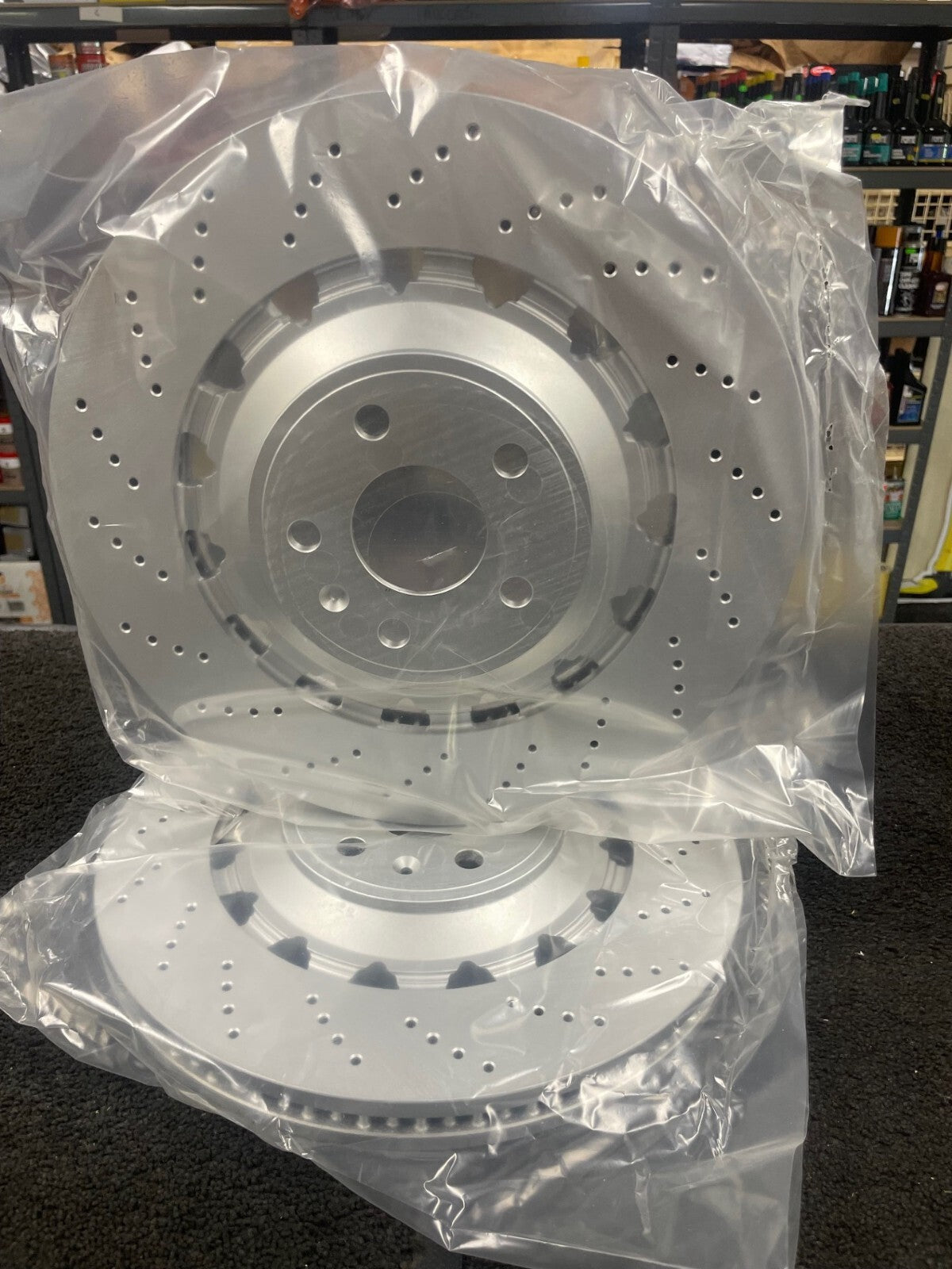SEAT LEON CUPRA ATECA  FRONT DRILLED BRAKE DISCS 370X32MM 8J0615301 E F K
