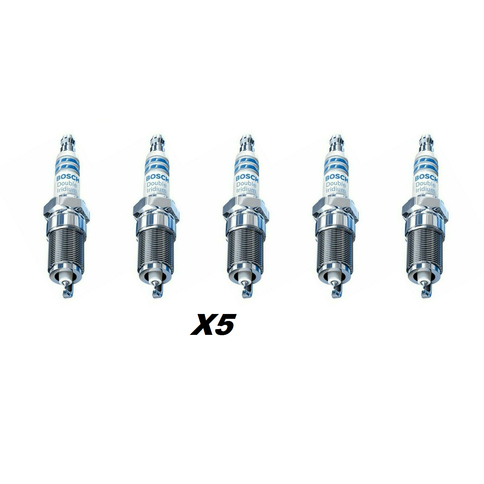 FOR FORD FOCUS 2.5 RS IRIDIUM DOUBLE PLATINUM SPARK PLUGS x5