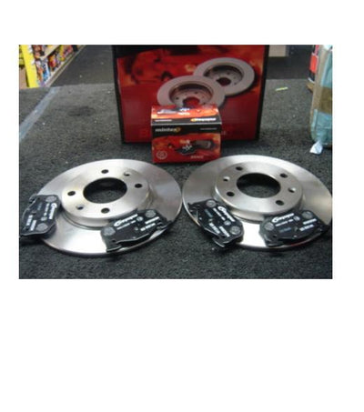 PEUGEOT 206CC 1.6 2.0 REAR BRAKE DISCS & PADS MINTEX REAR