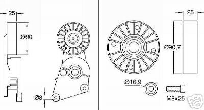 PEUGEOT 306 1.8 2.0 FAN BELT TENSIONER KIT + AC MODELS