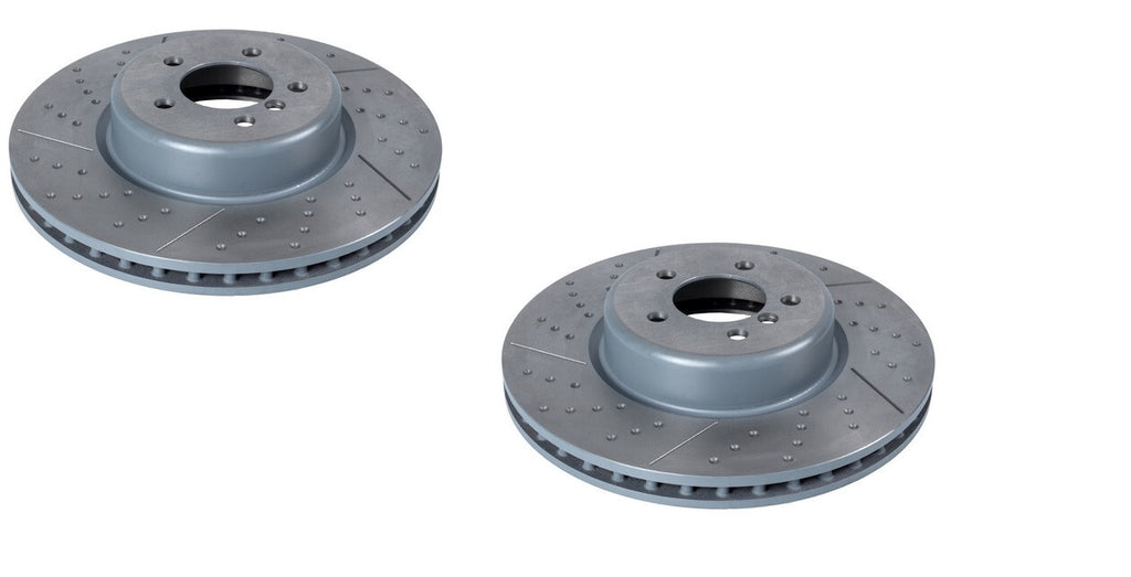 FIT FOR BMW 335 435 F30 F31 F32 F33  DIMPLED GROOVED BRAKE DISCS FRONT 370mm 