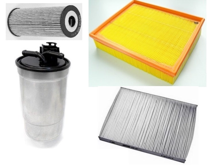 FOR PASSAT 1.9 TDI 3B3 PD 2000-2005 OIL AIR FUEL POLLEN CABIN FILTER SERVICE KIT