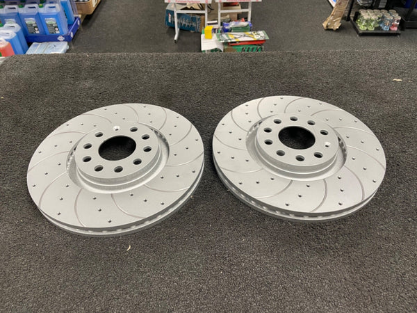 A4 A6 S4 1997 TO 2005   DRILLED GROOVED BRAKE DISCS BBD5734S 320MM 8D061530
