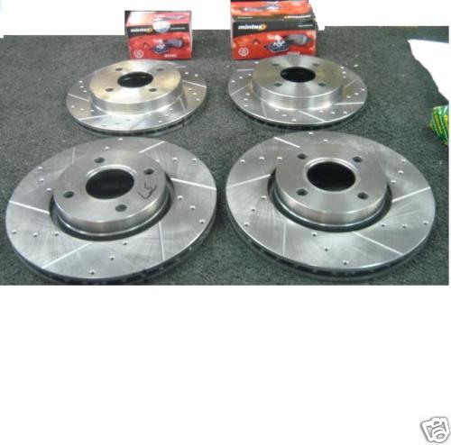 FORD  COUGAR V6 24V BRAKE DISC  DRILLED GROOVED BRAKE DISC MINTEX BRAKE PAD
