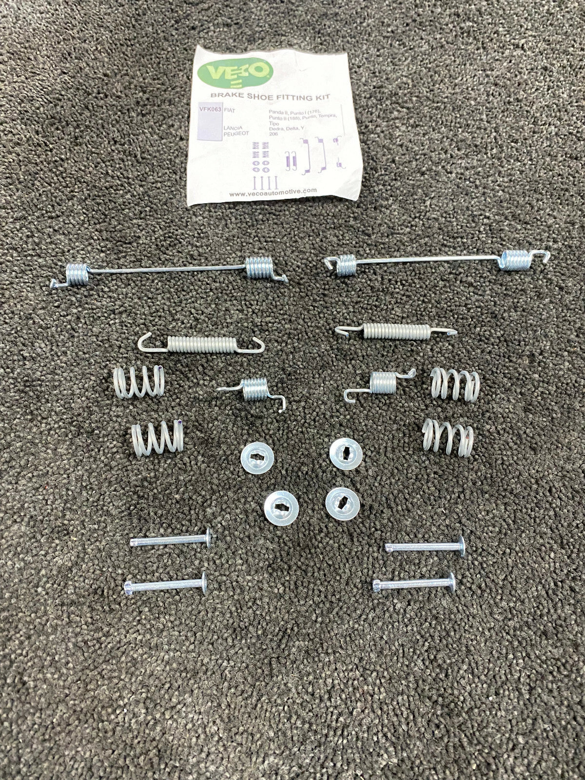 REAR BRAKE SHOE FITTING KIT FOR PANDA MK2 PUNTO TIPO LANCIA PEUGEOT  206