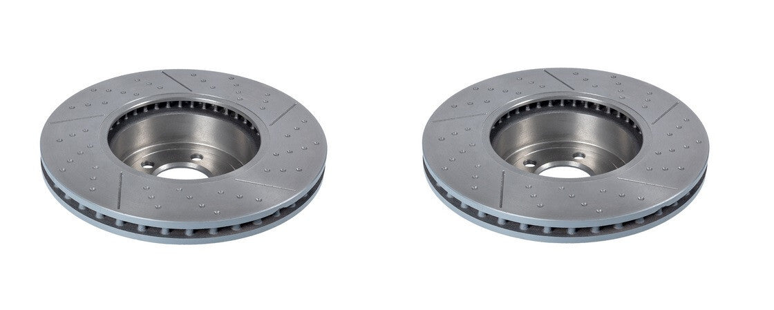 FIT FOR BMW 335 435 F30 F31 F32 F33  DIMPLED GROOVED BRAKE DISCS FRONT 370mm 