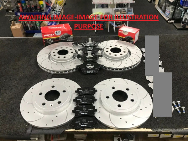 FRONT REAR PERFORMANCE DRILLED GROOVED DISCS PADS FITS PEUGEOT 408 GT FASTBACK