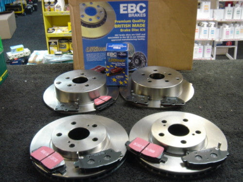 CELICA VVTI ZZT230 EBC FRONT & REAR BRAKE DISC & PADS