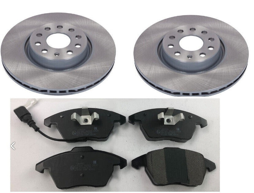 FOR LEON OCTAVIA SUPERB 04  TOURAN FRONT BRAKE DISCS and PADS 312MM