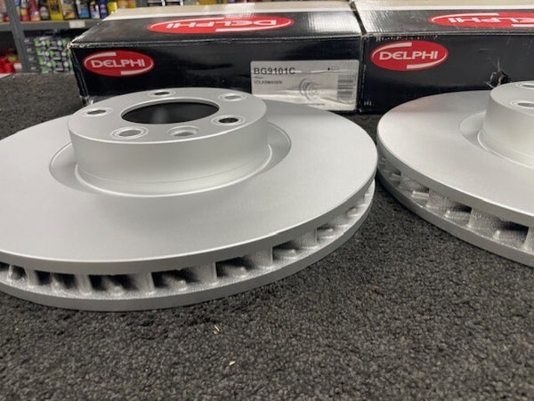 VW TOUAREG PORSCHE CAYANNE  2010-18 2 NEW FRONT BRAKE DISC 360MM GENUINE DELPHI