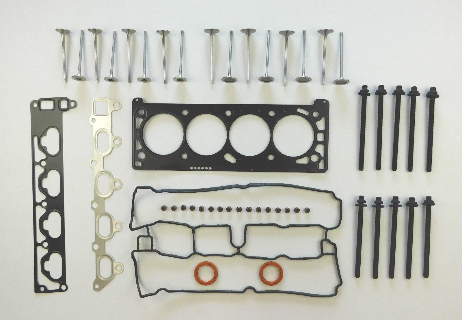 FOR VAUXHALL OPEL ZAFIRA A 1.8 HEAD GASKET SET BOLTS 8 INLET 8 EXHAUST VALVES
