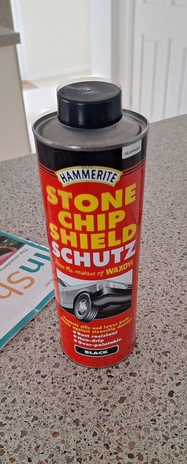 HAMMERITE STONE CHIP SHIELD - BLACK 1 LITER  