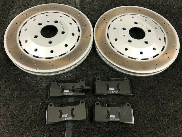 FOR AUDI R8 CROSS DRILLED OEM REAR BRAKE DISC APEC BRAKE PAD REAR 356MM
