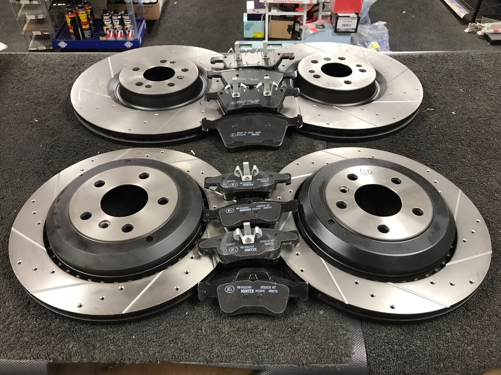 FOR  CRV CR-V 2.2 i-DTEC 2012-2016 BRAKE DISC DRILLED GROOVED FRONT REAR PAD
