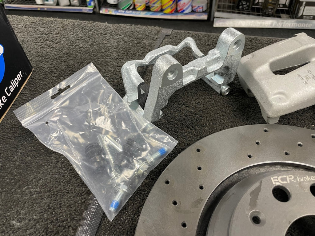 SEAT LEON CUPRA SC ST REAR CROSS DRILLED BRAKE DISC CONVERSION KIT 310mm