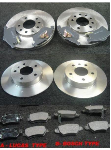 VAUXHALL ASTRA G MK4  1998-2004 BRAKE DISC BRAKE PADS FRONT REAR 5 STUD