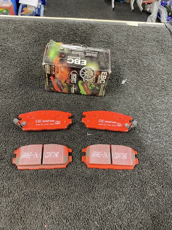 FOR MITSUBISHI GTO 3.0 (06/89-04/96) EBC REAR RED STUFF BRAKE PADS SET OF 4 