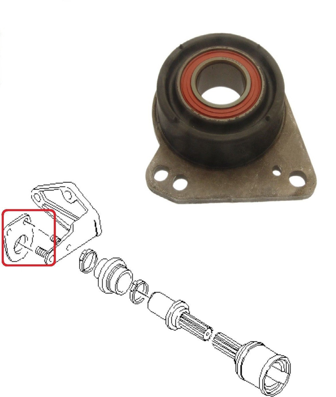 INTERMEDIATE DRIVE SHAFT SUPPORT BEARING FIESTA GALAXY MONDEO VW SHARAN T4  